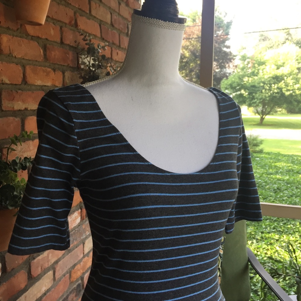 Basic Cotton Striped Dress - Picture 4 of 4